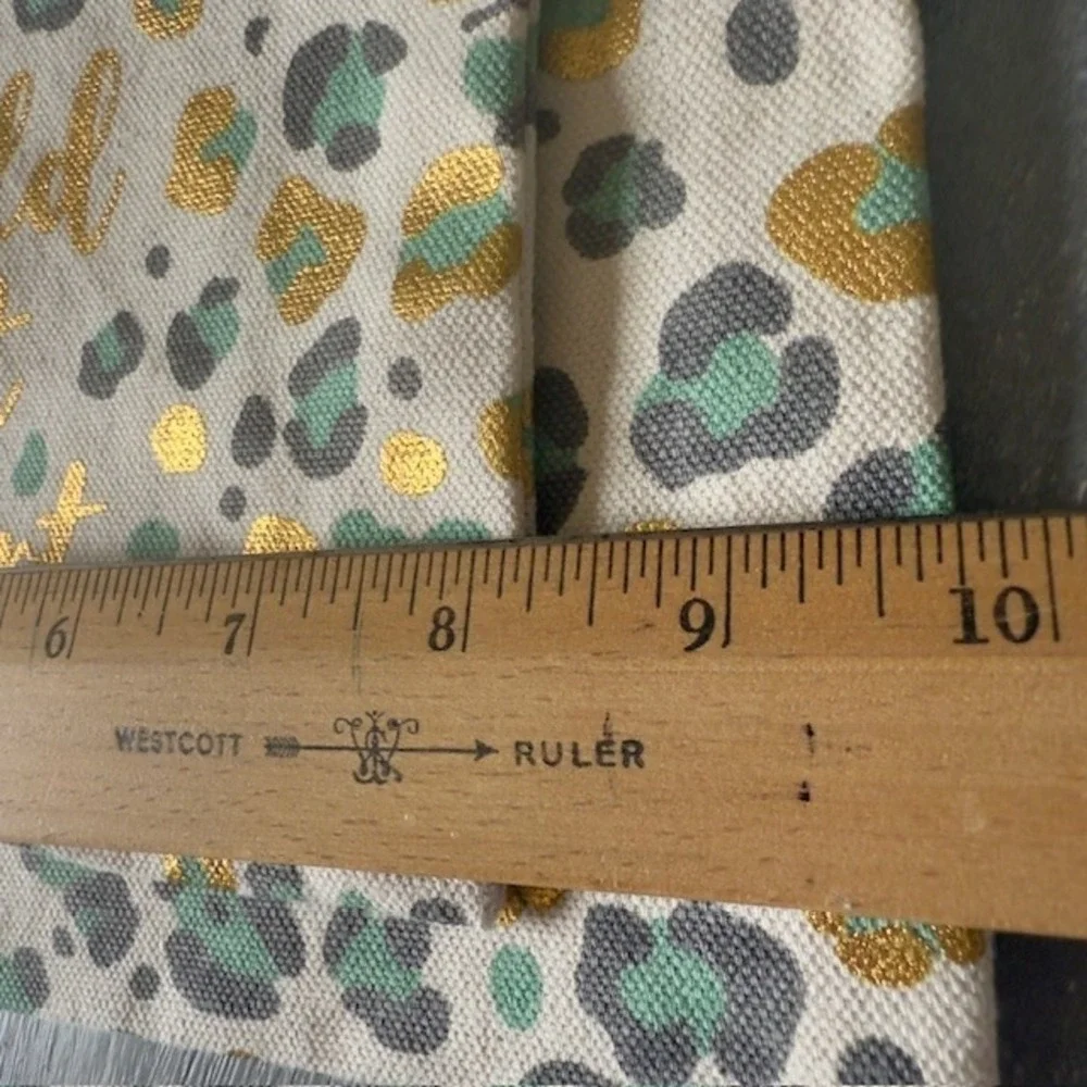 Love‎ Vivid NWT Cosmetics Canvas Bags Leopard Print Aqua Grey Cream